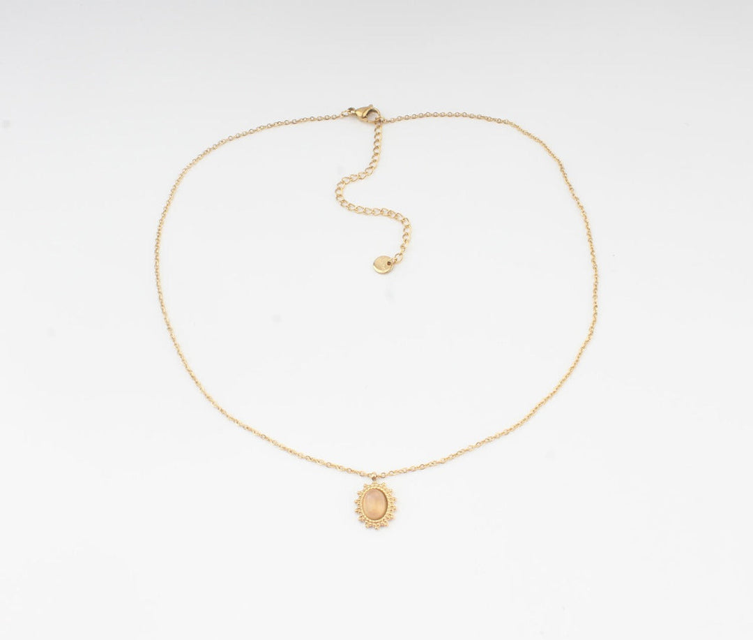 Jolie - Necklace - Natural Stone - Stainless Steel