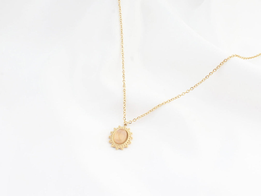 Jolie - Necklace - Natural Stone - Stainless Steel