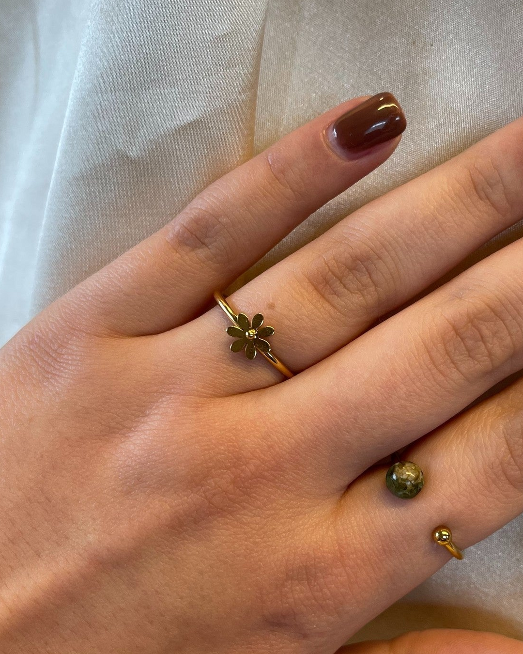 Bloom Flower - Ring - Stainless Steel - Verstelbaar