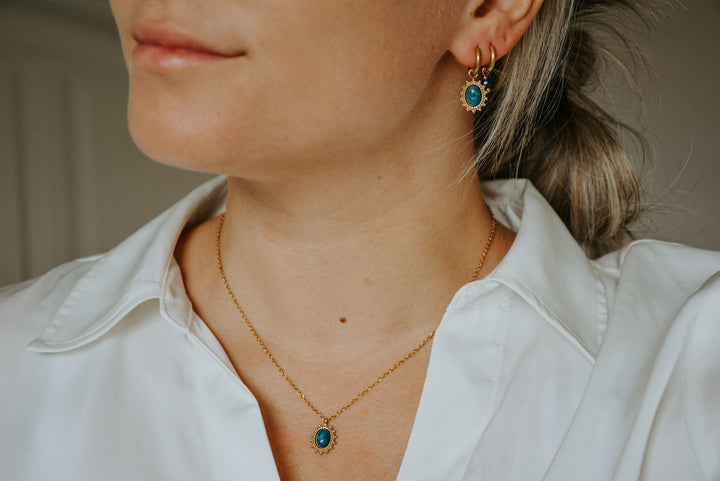 Jolie - Necklace - Natural Stone - Stainless Steel