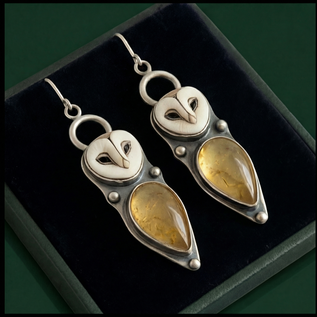 Owl Drop Earrings - Nickel Free for Sensitive Ears