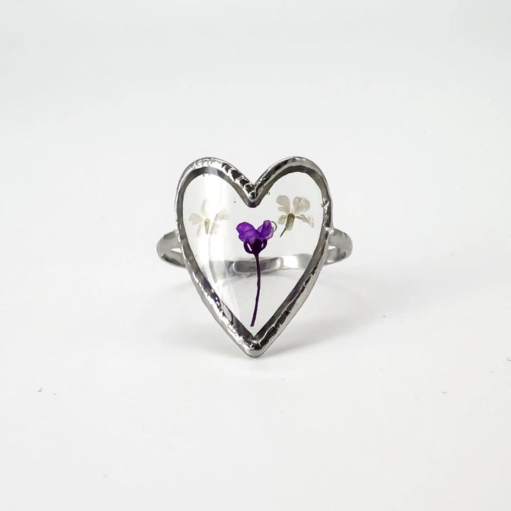 Fiore e amore - Ring - Stainless Steel - Verstelbaar