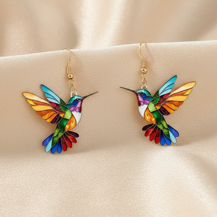 Rainbow Hummingbird Earrings