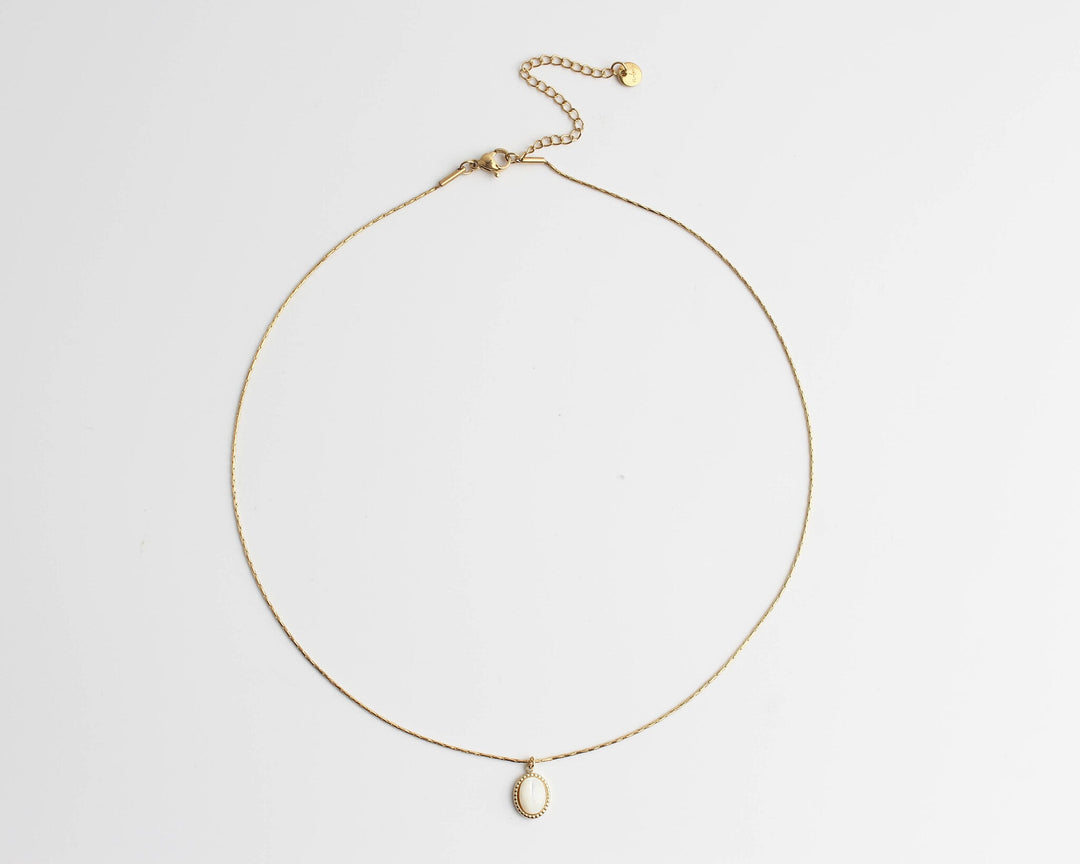 Danae - Necklace - Natural Stone - Stainless Steel