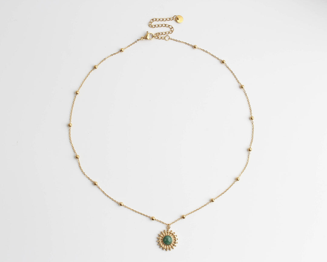 Jasmine - Necklace - Natural Stone - Stainless Steel