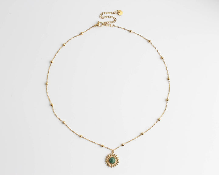 Jasmine - Necklace - Natural Stone - Stainless Steel