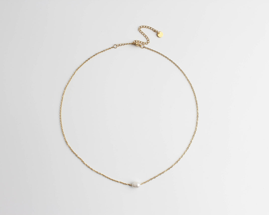 Fresh Water Pearl - Necklace - Stainless Steel