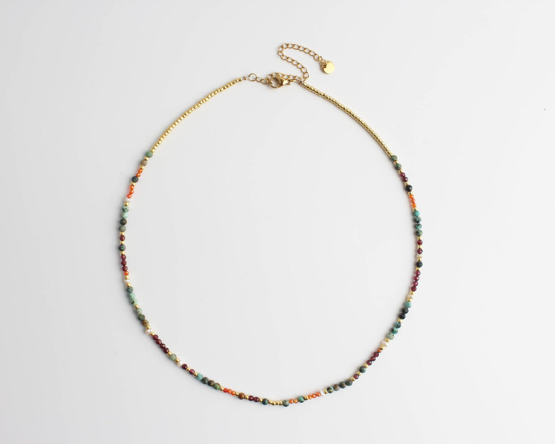 Tira - Necklace - Natural Stone - Stainless Steel