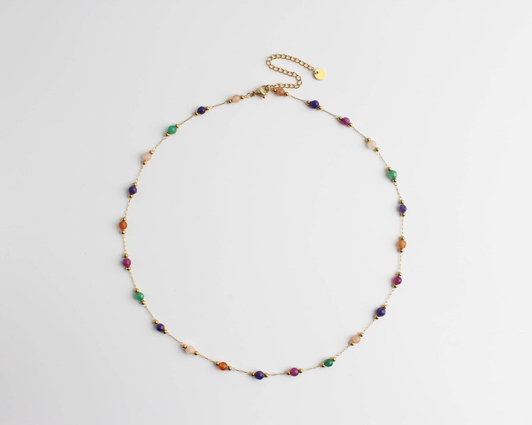 Sophia - Necklace - Natural Stone - Stainless Steel