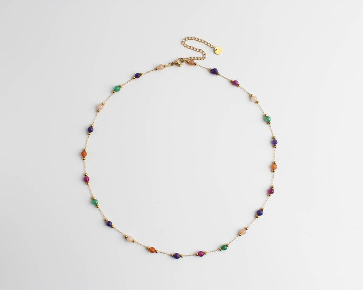 Sophia - Necklace - Natural Stone - Stainless Steel