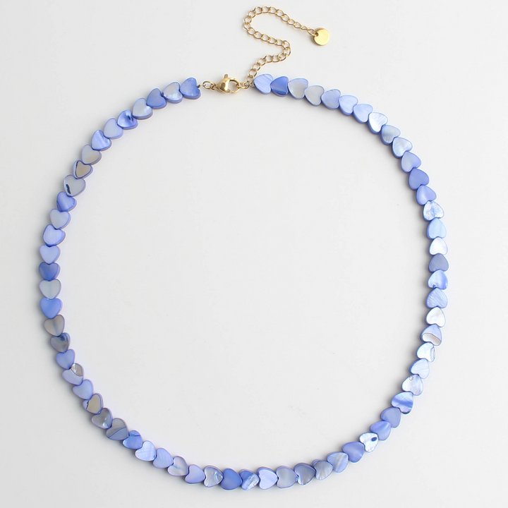 Heart To Heart - Necklace - Natural Stone - Stainless Steel