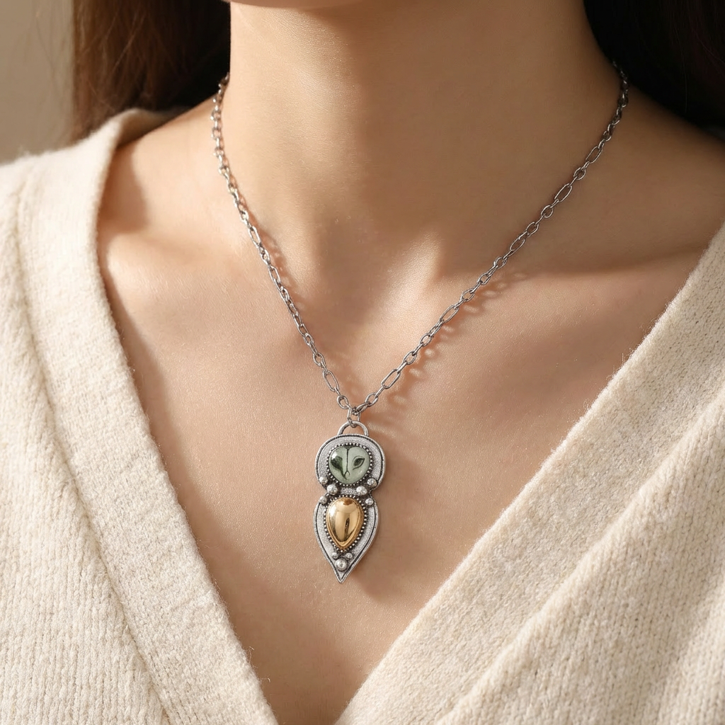 Owl Drop Necklace