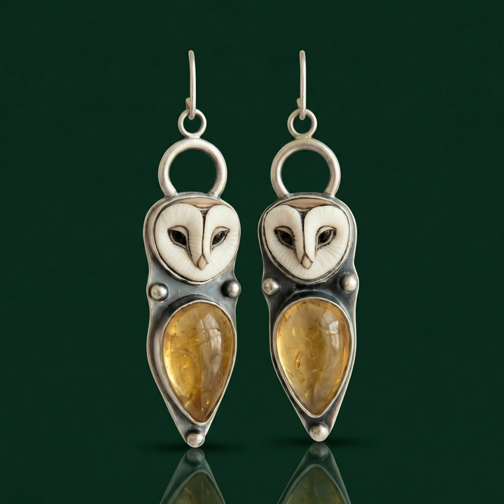 Owl Drop Earrings - Nickel Free for Sensitive Ears