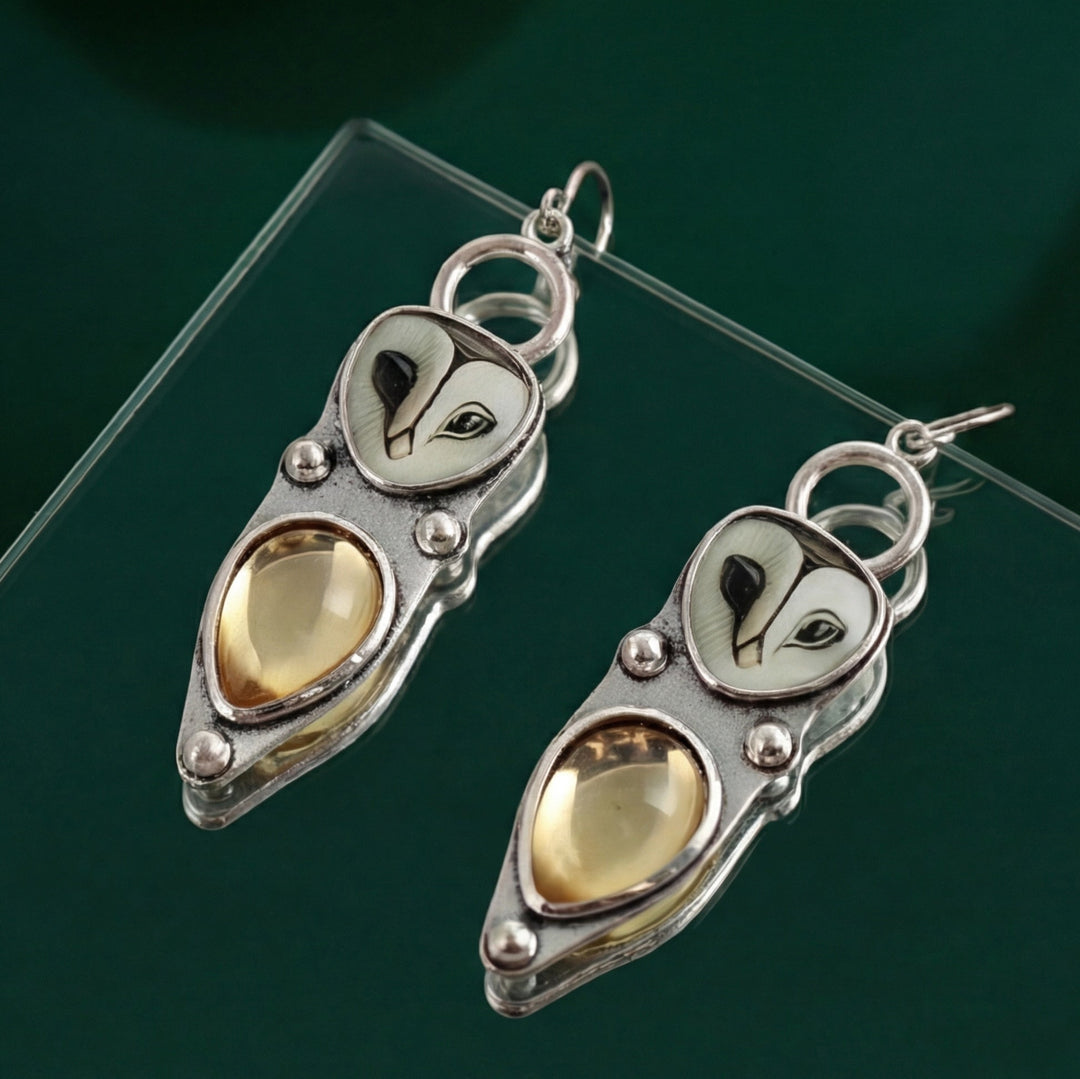 Owl Drop Earrings - Nickel Free for Sensitive Ears