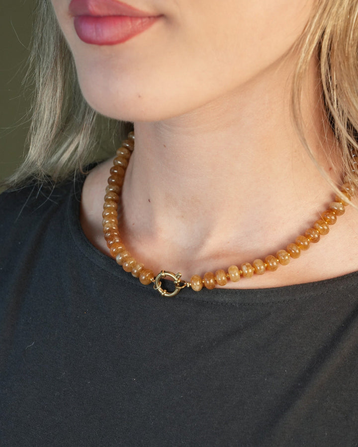 Darine - Necklace - Natural Stone - Stainless Steel