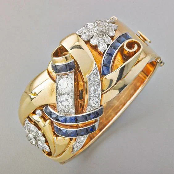 golden Vintage Zirconia Ring