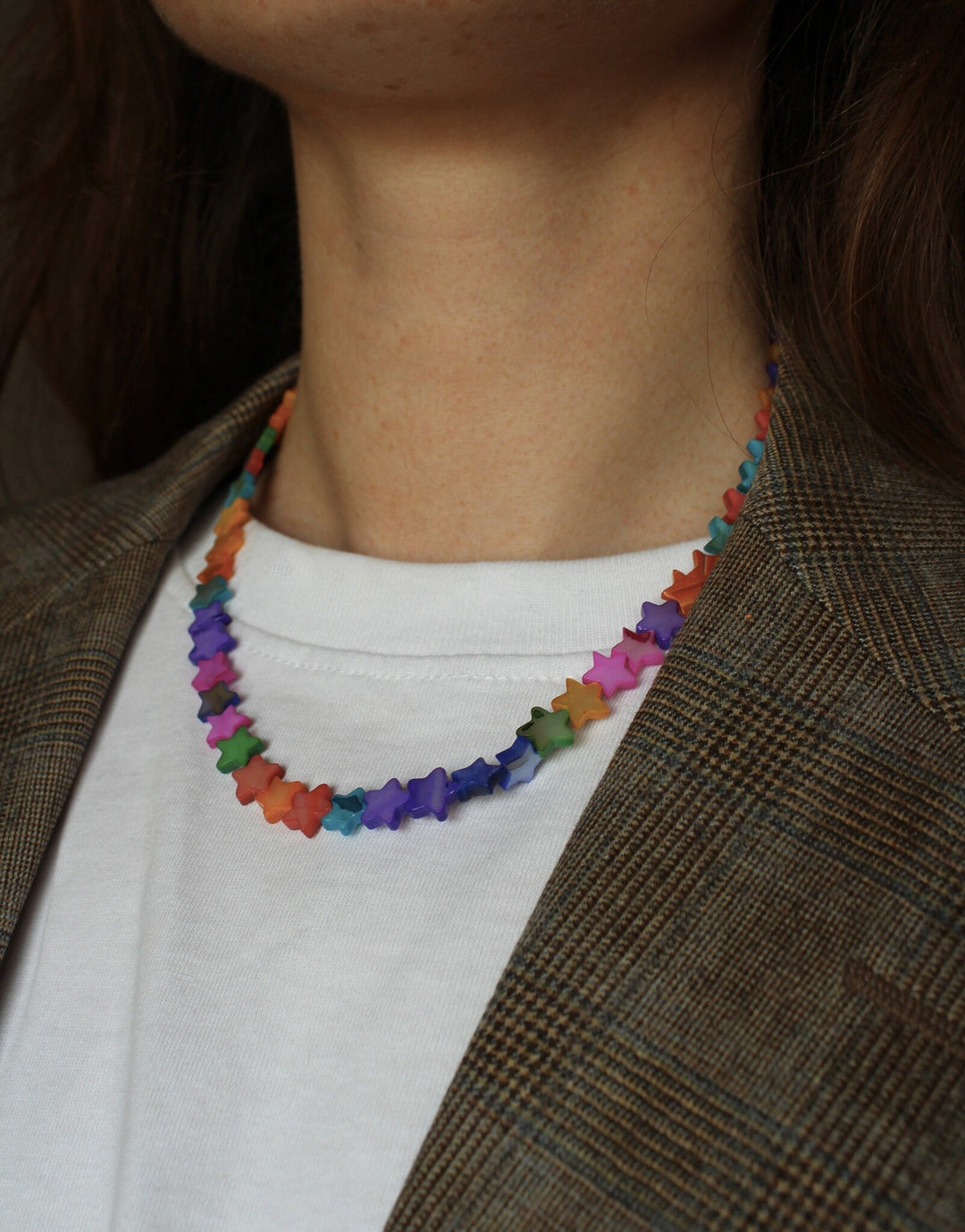 Stargazing - Necklace - Natural Stone - Stainless Steel