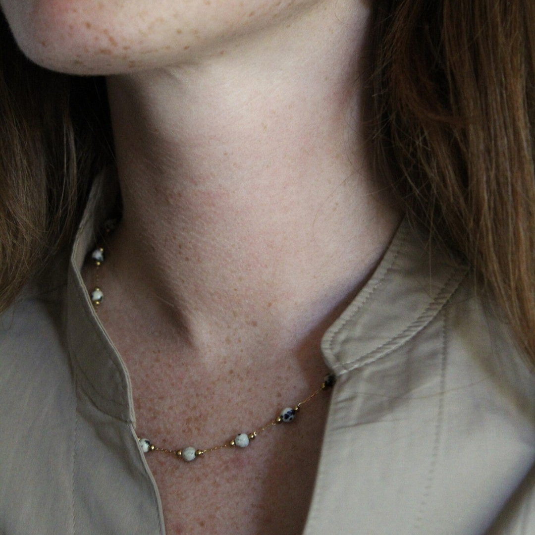 Sophia - Necklace - Natural Stone - Stainless Steel