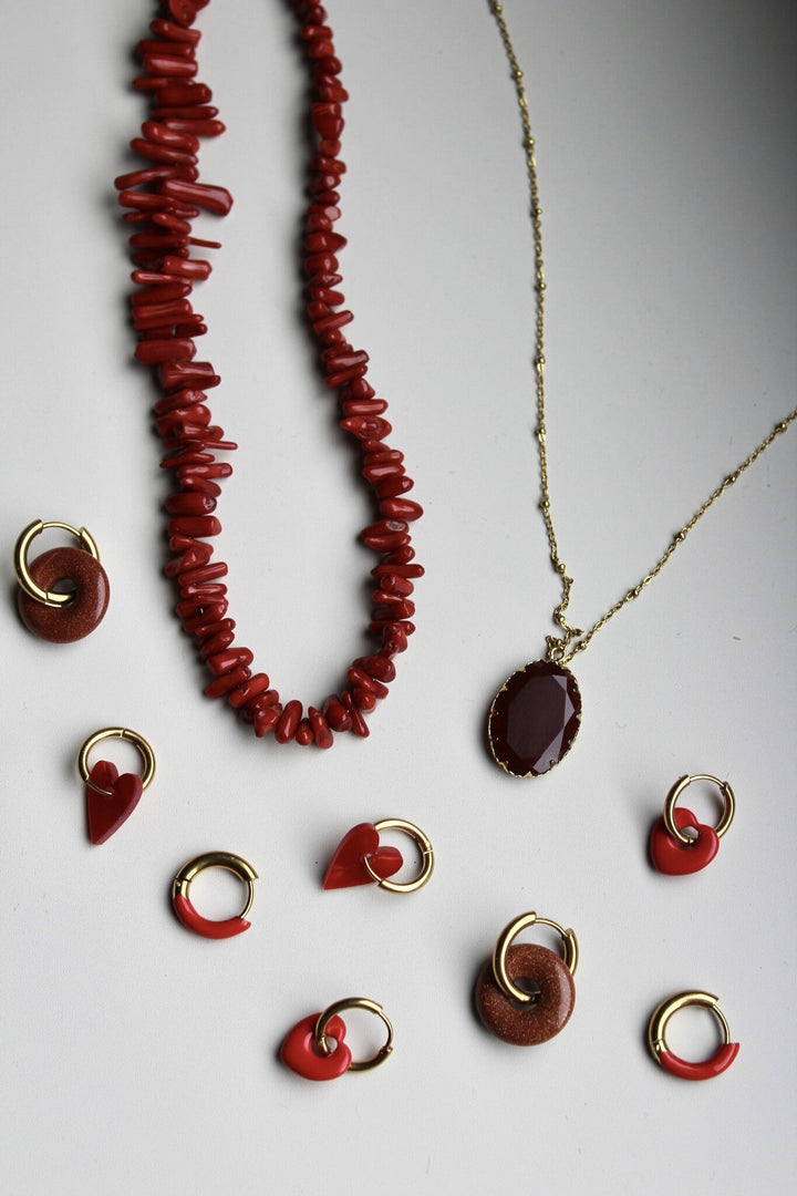 Darla - Necklace - Natural Stone - Stainless Steel