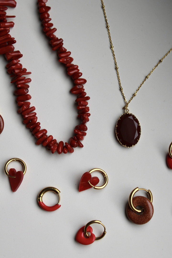 Darla - Necklace - Natural Stone - Stainless Steel