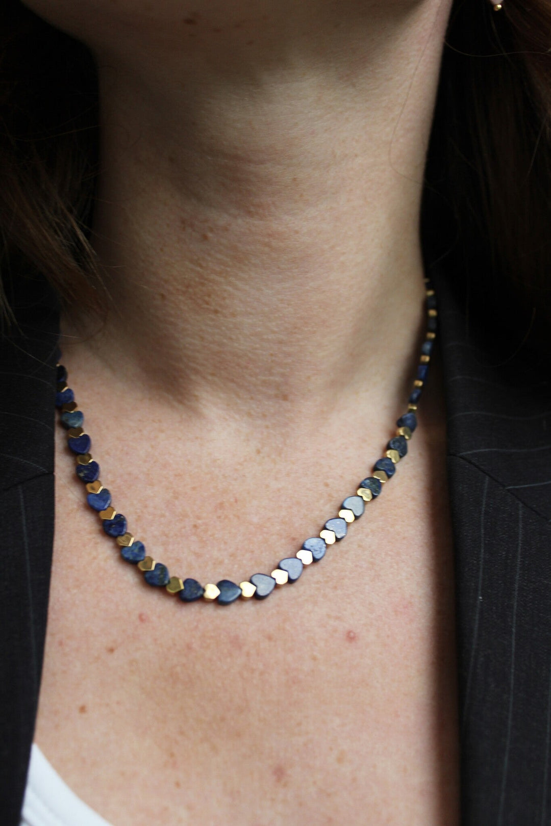 Heart To Heart - Necklace - Natural Stone - Stainless Steel