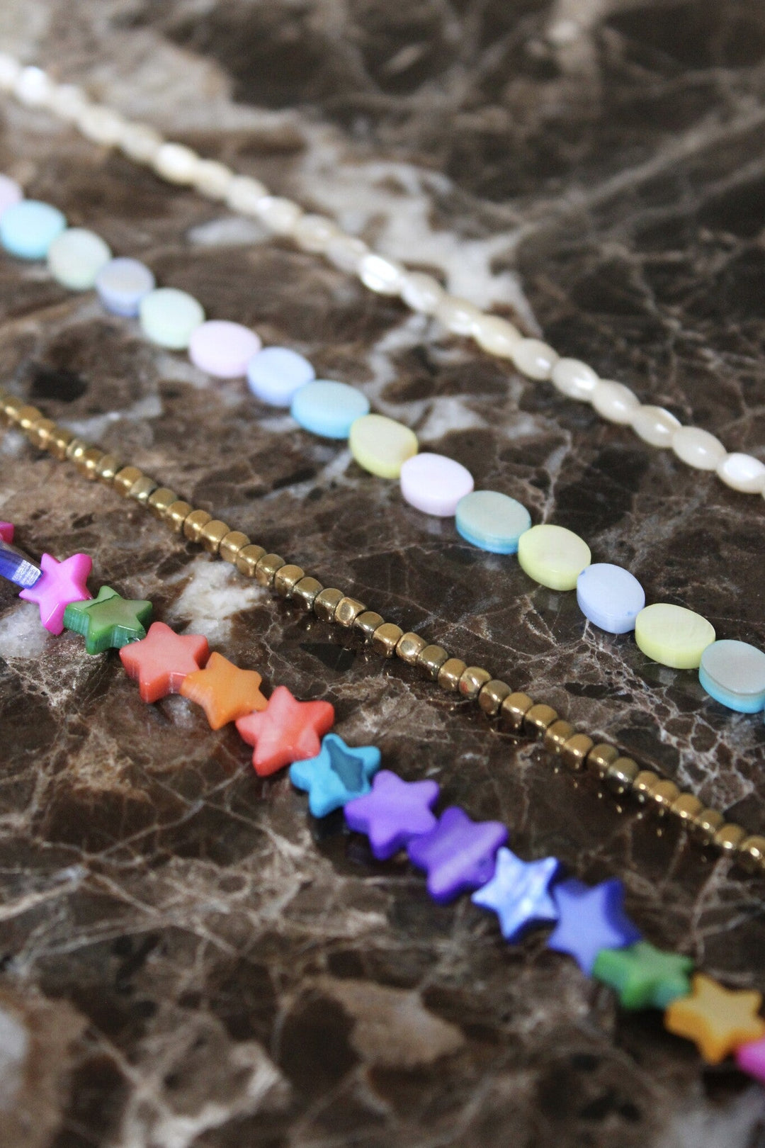 Stargazing - Necklace - Natural Stone - Stainless Steel