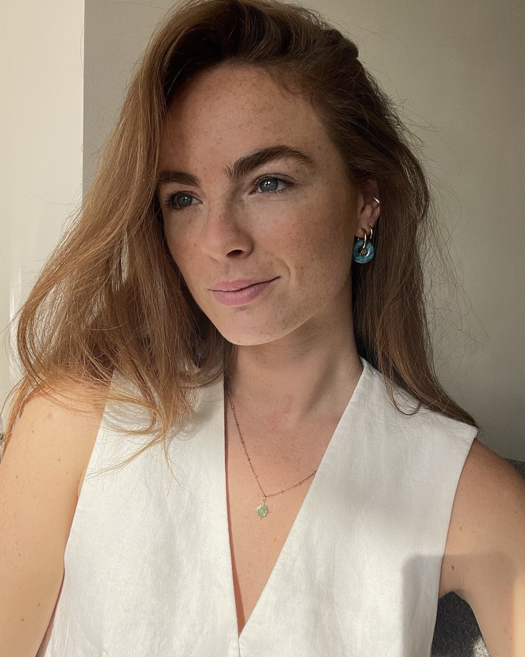 Chasing the sun - Necklace - Natural Stone-  Stainless Steel