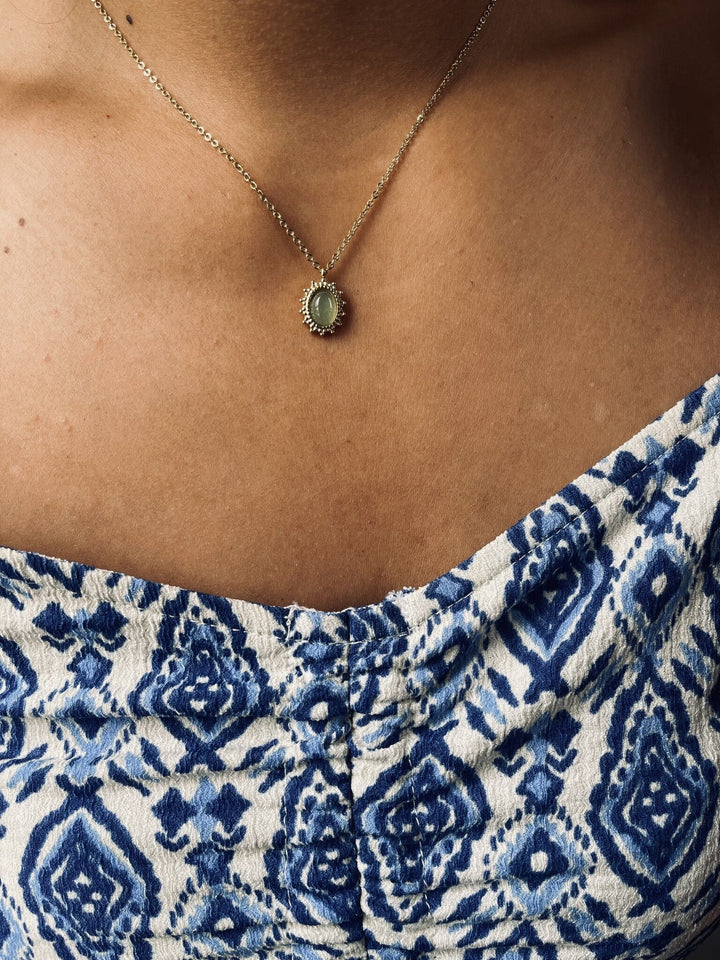 Jolie - Necklace - Natural Stone - Stainless Steel