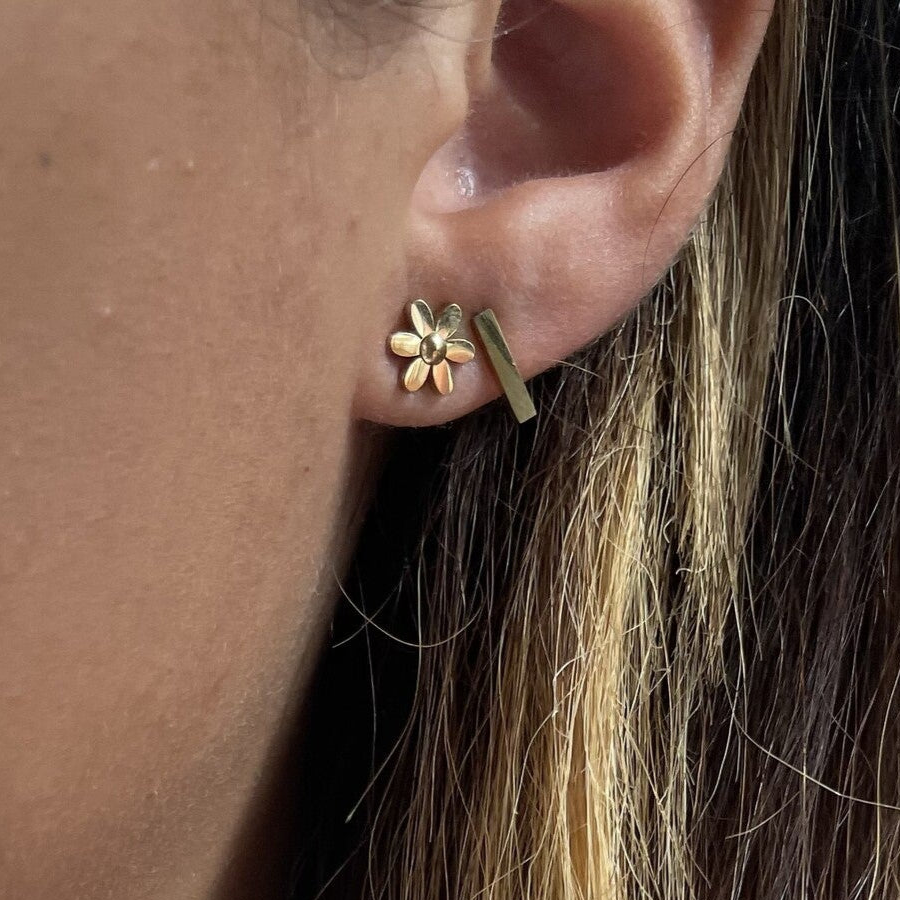 Daisy Flower - Studs - Oorbellen - Stainless Steel
