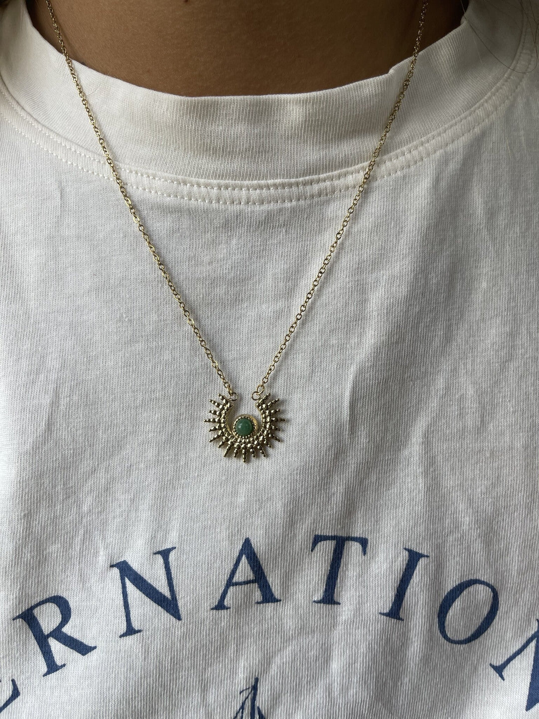Xavi - Necklace - Natural Stone - Stainless Steel