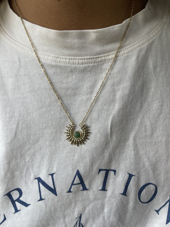 Xavi - Necklace - Natural Stone - Stainless Steel