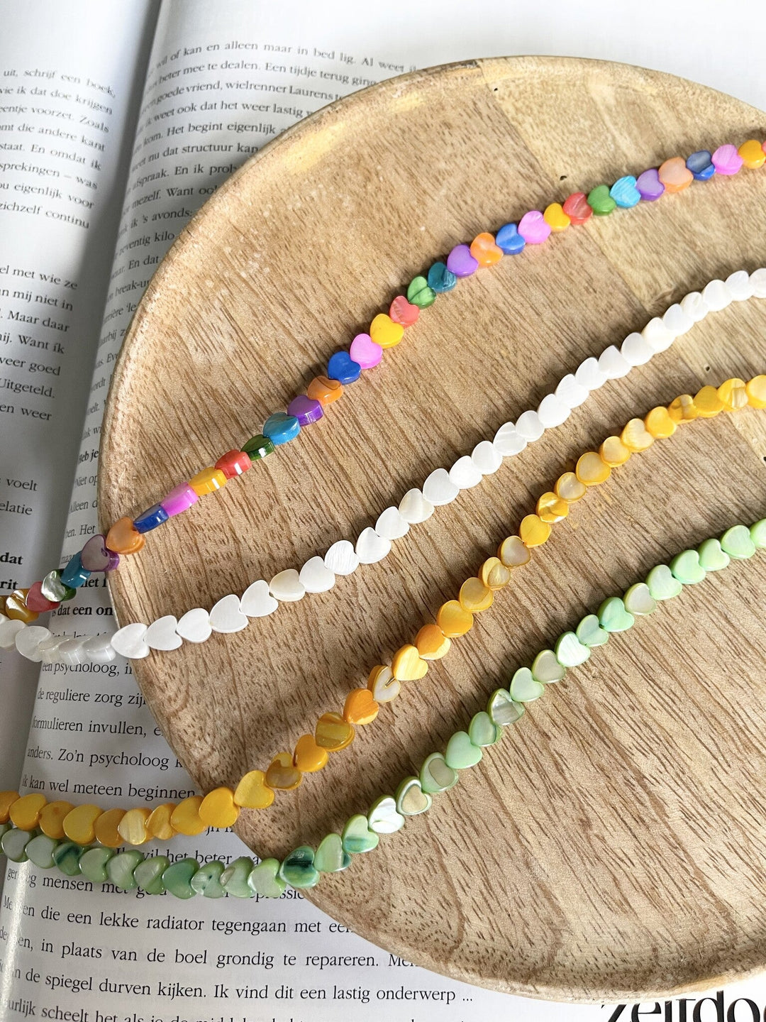 Heart To Heart - Necklace - Natural Stone - Stainless Steel