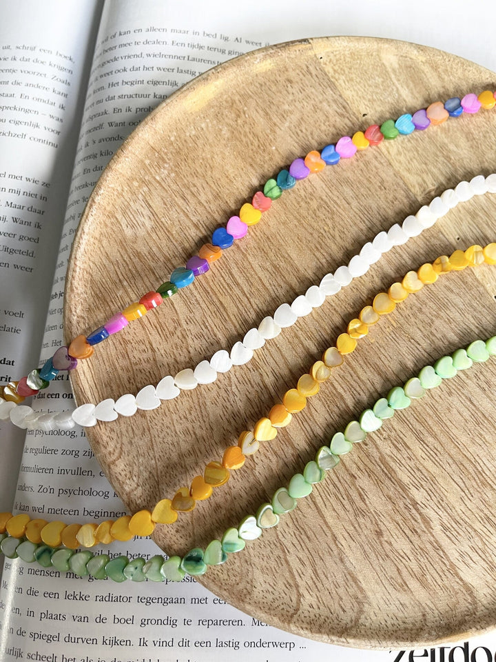 Heart To Heart - Necklace - Natural Stone - Stainless Steel