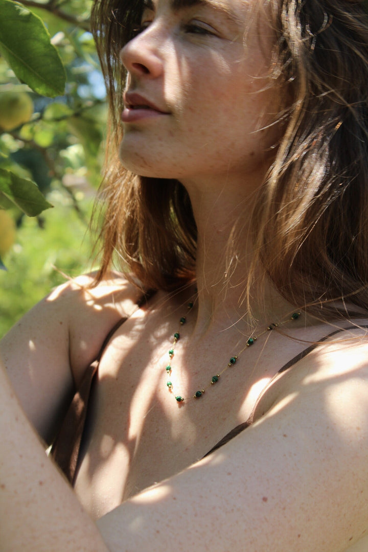 Sophia - Necklace - Natural Stone - Stainless Steel