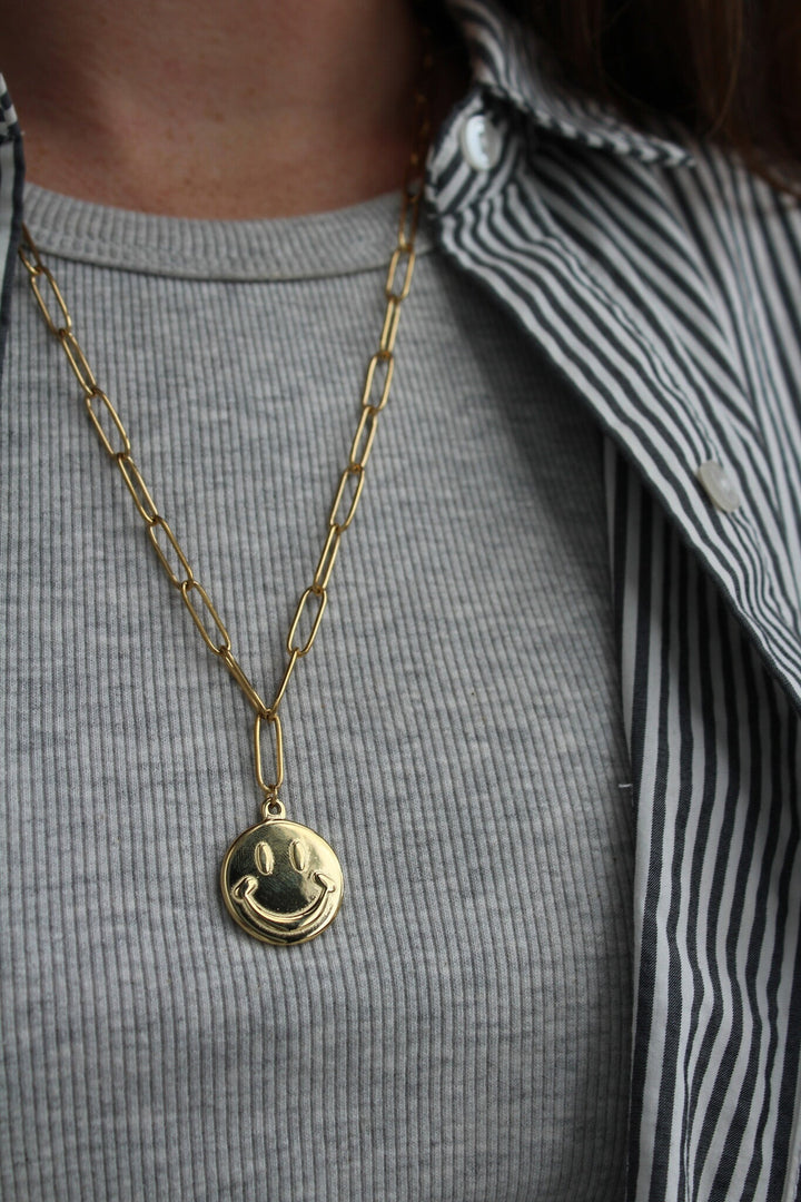 Happy - Necklace - Stainless Steel