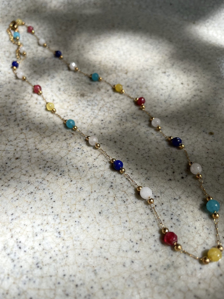 Sophia - Necklace - Natural Stone - Stainless Steel