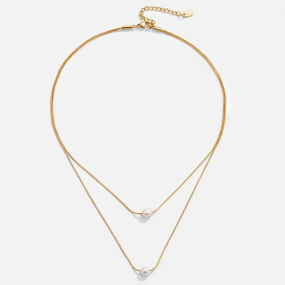 Sophisticated Layered Pearl Necklace