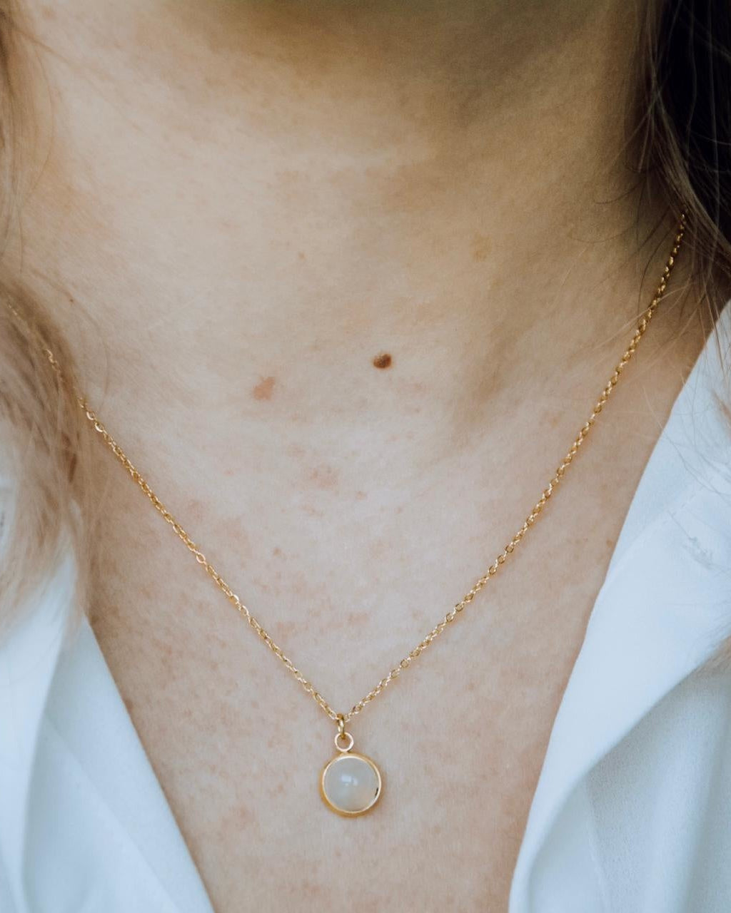 Vivien - Necklace - Natural Stone - Stainless Steel
